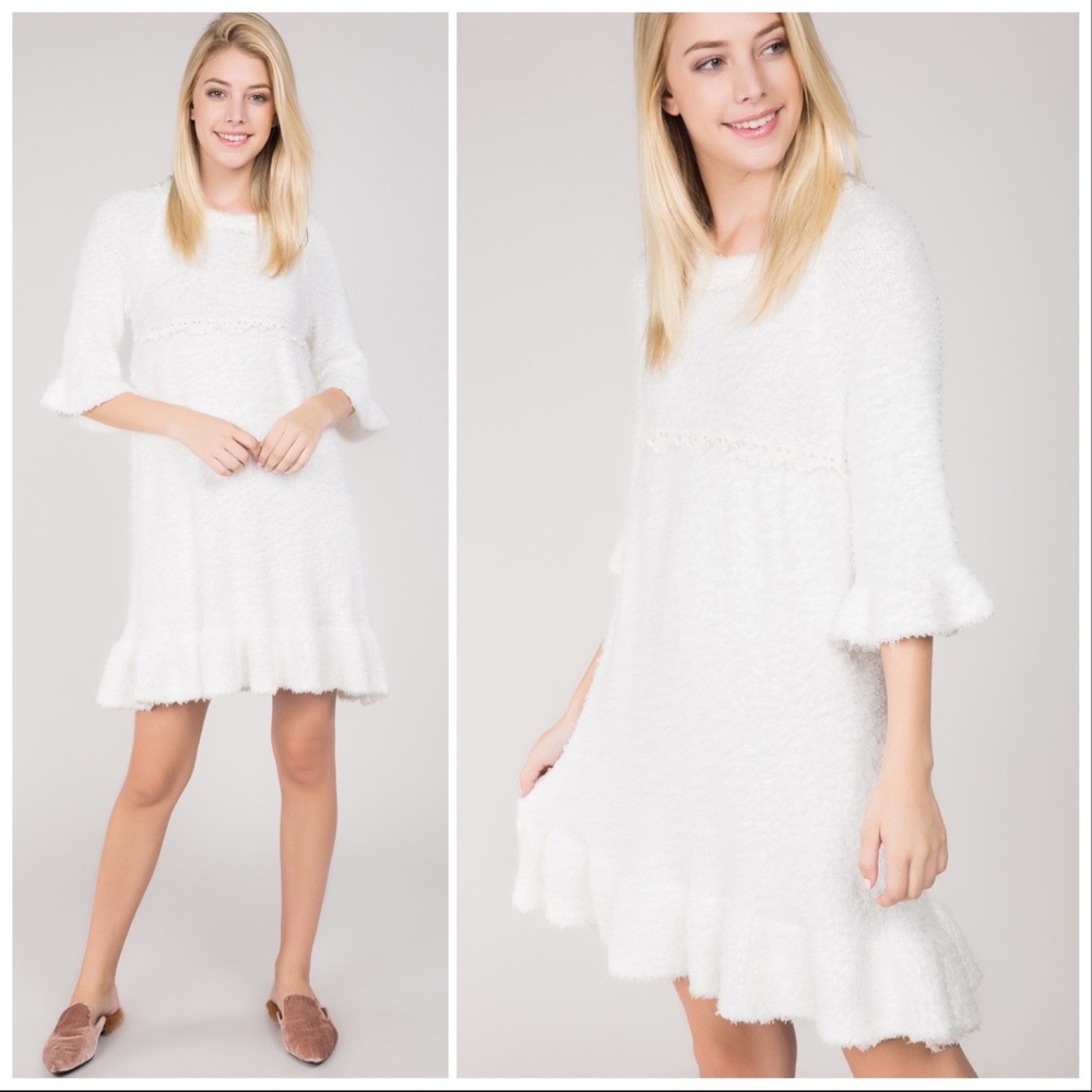 POL Dreamy Clouds of Berber Fleece Dress - Picture 4 of 15